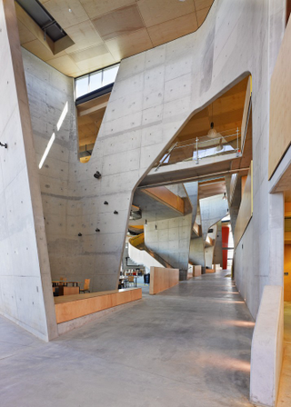 Illustration for article titled This New School of Architecture is a Crazy Canyon of Concrete and Wood